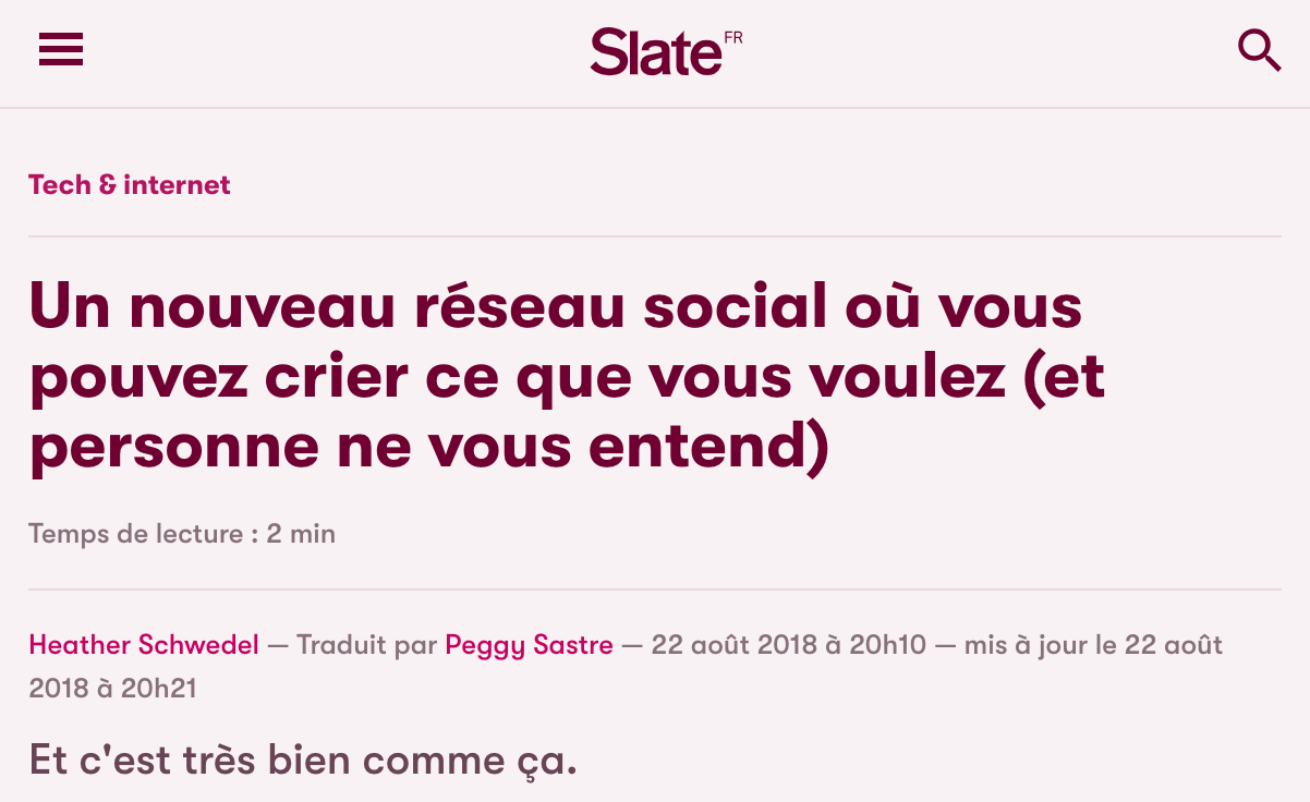 Brizzly coverage on Slate France